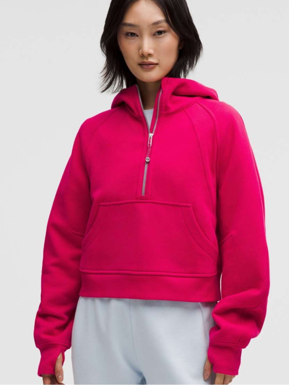 Lululemon Scuba cropped oversized half-zip hoodie